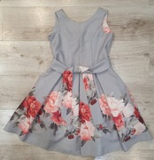 17. sukienka na BAL kontrafałda kwiaty pasek 146 