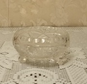 Mała misa kryształowa na nóżkach PRL 