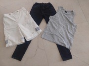 komplet chłopięcy 3 sztuki, r.170 Adidas, C&A spodnie , spodenki