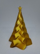 Złota Świąteczna Choinka 15cm wysokości - nowoczesna dekoracja BN015