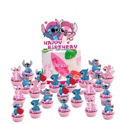 Topper STITCH 13szt. na tort Urodzinowy i muffinki