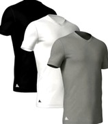 ADIDAS 3 pack Koszulka 100% bawełna Active Core Biały, Szary, Czarny