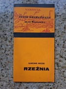 Rzeźnia S. Mrożka w reż. J.  Jarockiego w Teatrze Dramatycznym - program