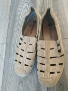 REMONTE__skórzane wygodne buty ażurkowe szyte_ BDB____38