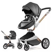 Wózek Hot Mom 360 rotation 2w1 gondola spacerówka 0-36m dark gray