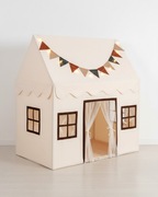 Domek namiot dla dzieci do zabawy beżowy z Światełkami