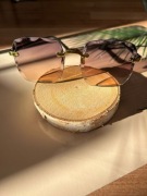 Stylowe ozdobne okulary bezramkowe