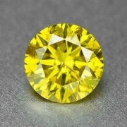 Diament Brylant żółty _ na złoty pierścionek 0.31 ct. _ Certyfikat _ Wideo 