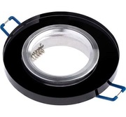 Oprawa halogenowa czarna szklana 