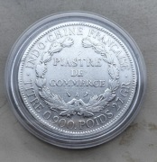 Indochiny Piastra 1908 r srebro 900