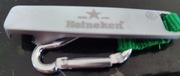 Nowy Otwieracz metalowy heineken z karabinczykiem