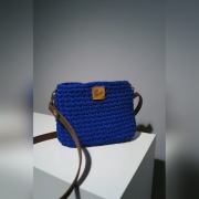 Chabrowa torebka na szydełku ręcznie wykonana