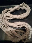 KWIETNIK MAKRAMA ZE SZNURKA BAWELNIANY SZARY SREDNI  5 mm