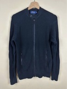 Sweter Ralph Lauren meski zapinany na zamek zipp czarny bawełna kaszmir S M