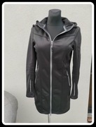 Crivit czarna dłuższa sportowa kurtka z kapturem softshell XS - S