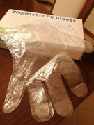 Rękawiczki foliowe jednorazowe PE, rozmiar L 500 