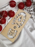 Odcisk buta Mikołaja drewniany szablon