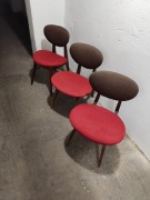 Zestaw 3 stylowych krzeseł GFM-22, typ 200/128, Juliusza Kędziorka PRL 