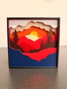 Ramka 3D Shadowbox – motyw jesieni, dekoracja w ciepłych barwach