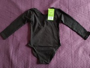 Body baletowe gimnastyczne czarne rozmiar 110