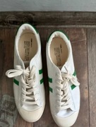 Nowe buty w stylu retro, białe z zielonym paskiem – r. 43/44