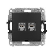 Karlik Mini 12MGK-6 - Gniazdko internetowe podwójne CAT 6