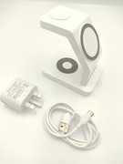 Ładowarka bezprzewodowa 3w1 magnetyczna 15W biała