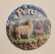 Magnes na lodówkę akrylowy Peru Lama(44) Andy Ameryka Północna.