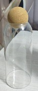 SZKLANY POJEMNIK Z DEKORACYJNYM KORKIEM 1000 ML