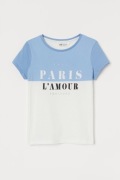 H&M Dżersejowy T-shirt top z nadrukiem 146/152 CZYSZCZENIE MAGAZYNU!!!