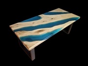 Stolik kawowy drewno żywica 120 cm