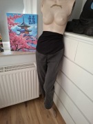 46 XXXL czarne szare jeansy z wysokim stanem dżinsy spodnie wysoki stan