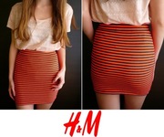Kup 3 rzeczy zapłać za 2, pasy paski spódniczka H&m spódnica xs 34 