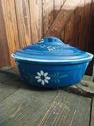 Duże naczynie ceramiczne do zapiekania z pokrywką