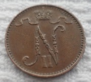 Wielkie Księstwo Finlandii Mikołaj II Romanow 1 penni 1900 KM# 13 Stan
