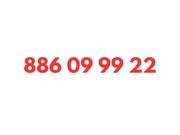 886 09 99 22 STARTER KARTA SIM ZŁOTY PROSTY ŁATWY NUMER