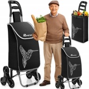 WÓZEK NA ZAKUPY ZAKUPOWY TORBA NA KÓŁKACH SOLIDNY MOCNY SKŁADANY senior