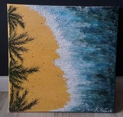 Autorski obraz akryl na płótnie 40 cm na 40 cm 