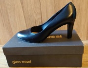 Szpilki czółenka na obcasie czarne Skóra Gino Rossi r. 39,5