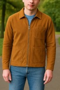 KURTKA KOSZULOWA BY GARMENT MAKERS MATT ORGANIC CORDUROY HAZELNUT