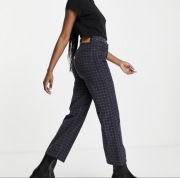 Levi's – Ribcage – Spodnie w kratę z prostymi nogawkami wysoki stan W28 L27