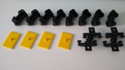 Lego pociąg, koła, płytki, magnesy, Train, 2878c02, 4025
