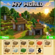 Klocki magnetyczne typ Minecraft Domek 178 szt i 3 figurki Mocny magnes