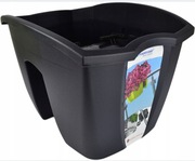 Skrzynka balkonowa na balustradę antracyt 24x28 cm