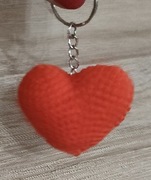 Brelok szydełkowy serce