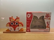 Drewniane klocki kreatywne Lis przestronne puzzle 3D bloczki montessori