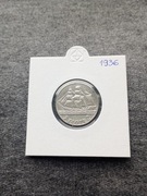 2 zł żaglowiec 1936 