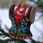 Serdak krakowski - bombka szklana folklor polski rękodzieło