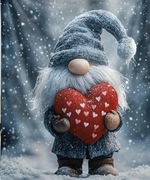 Koc Krasnal Walentynkowy z sercem