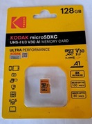 Karta pamięci Micro SD KODAK 128 GB UHS-I U3 V30 A1 - Ultra Performance